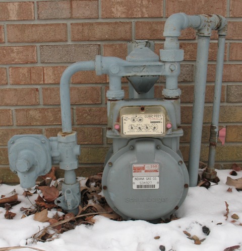 Gas Meter in the Snow